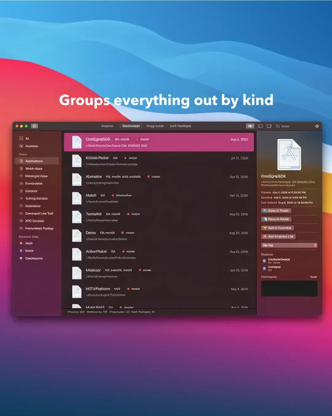 XCOrganizer — screenshot 1