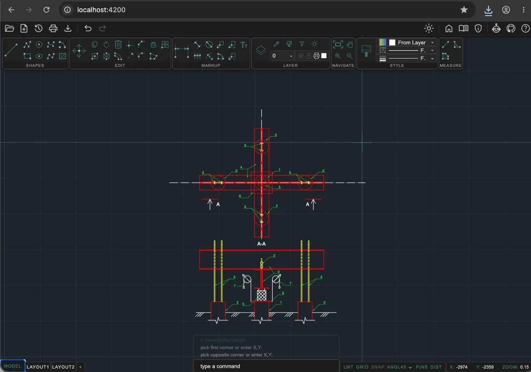 Online CAD Editor — знімок екрана 2