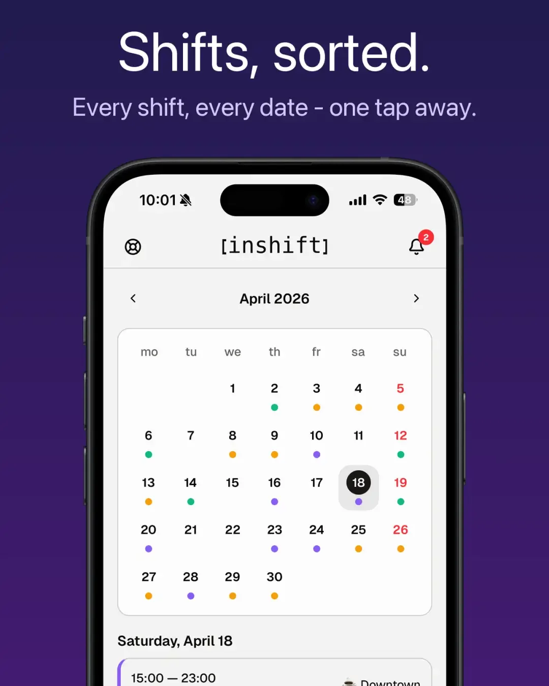 InShift — знімок екрана 1
