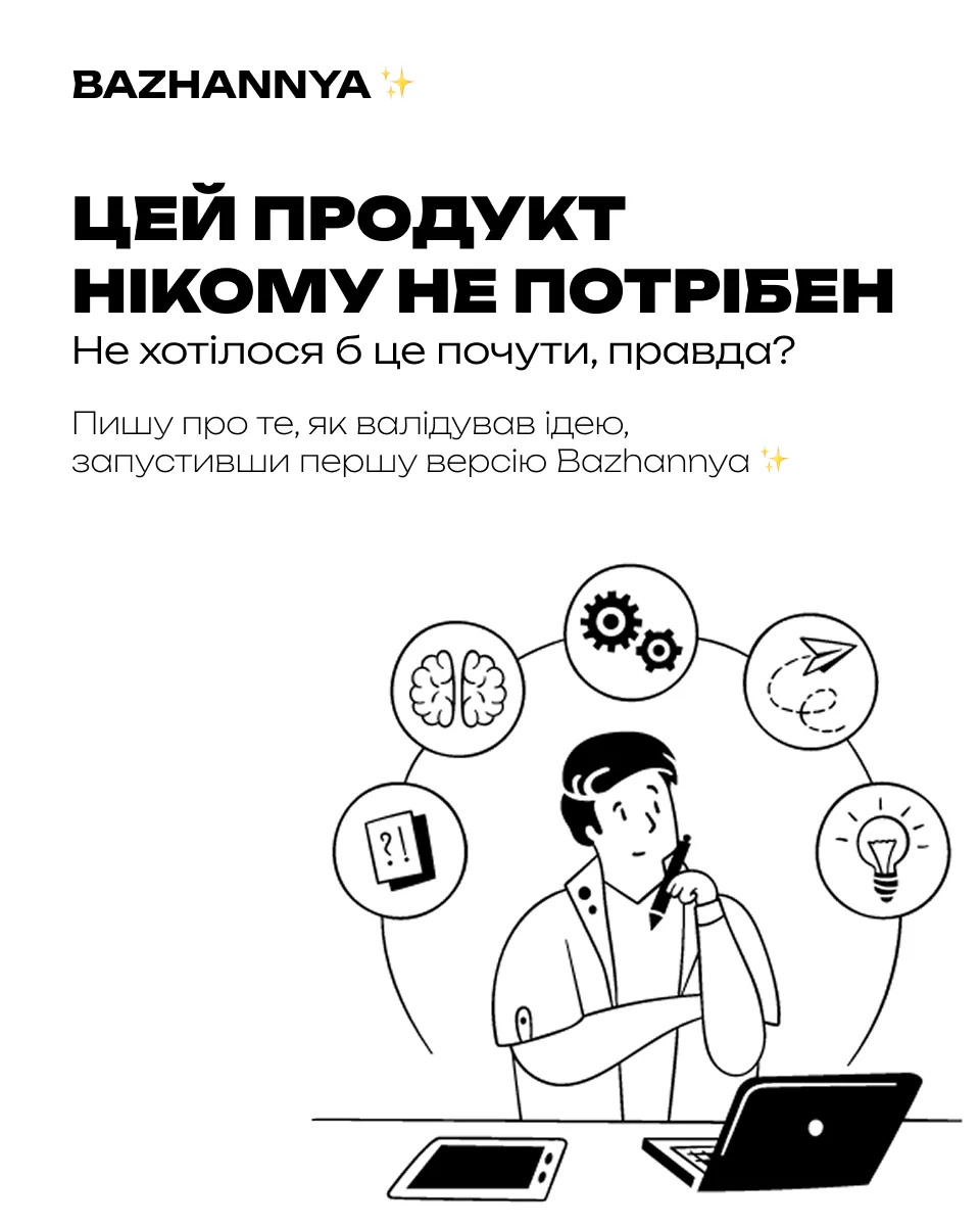 Як перевірити ідею продукту до написання першого рядка коду