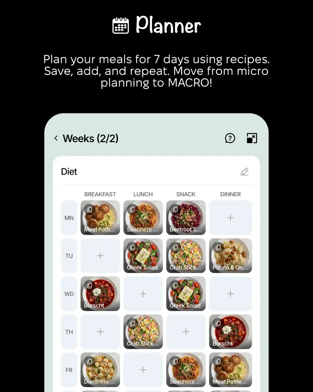 FoodsPlans — знімок екрана 3