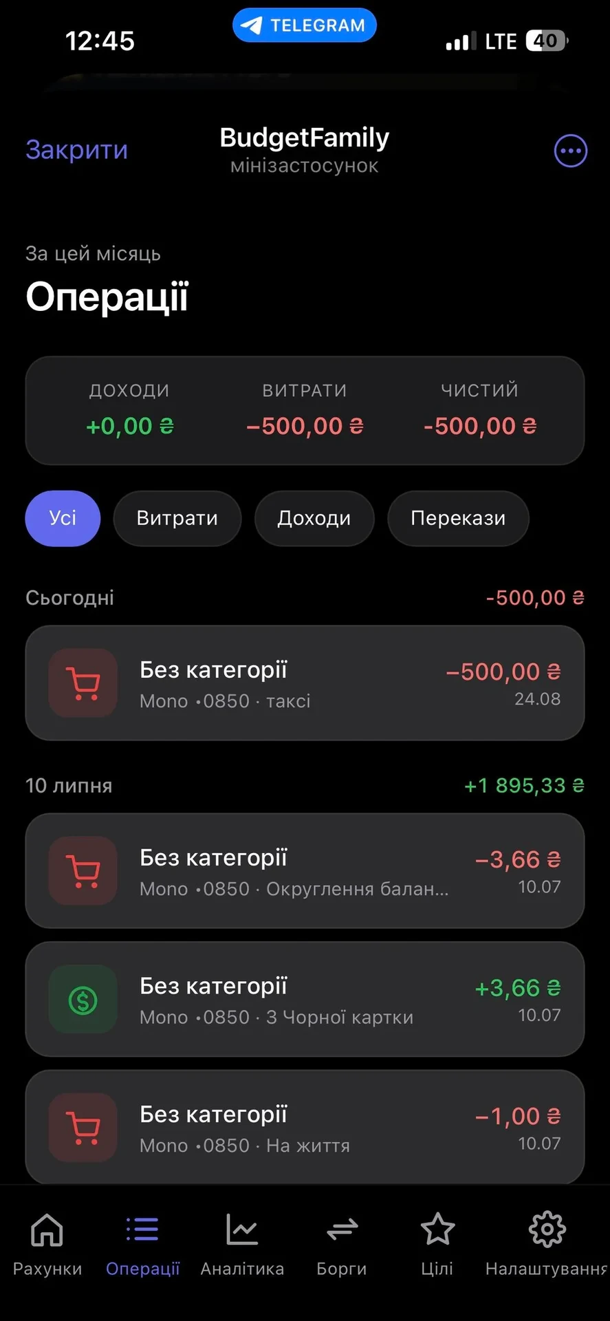 BudgetFamily — знімок екрана 8